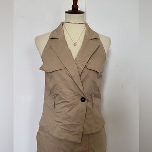 Zara Sleeveless Vest & Skirt Set